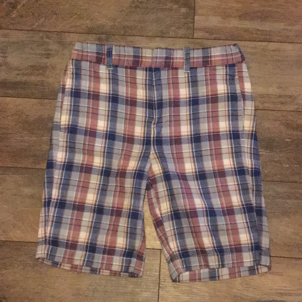 Boys size 10 Crewcuts Plaid Shorts